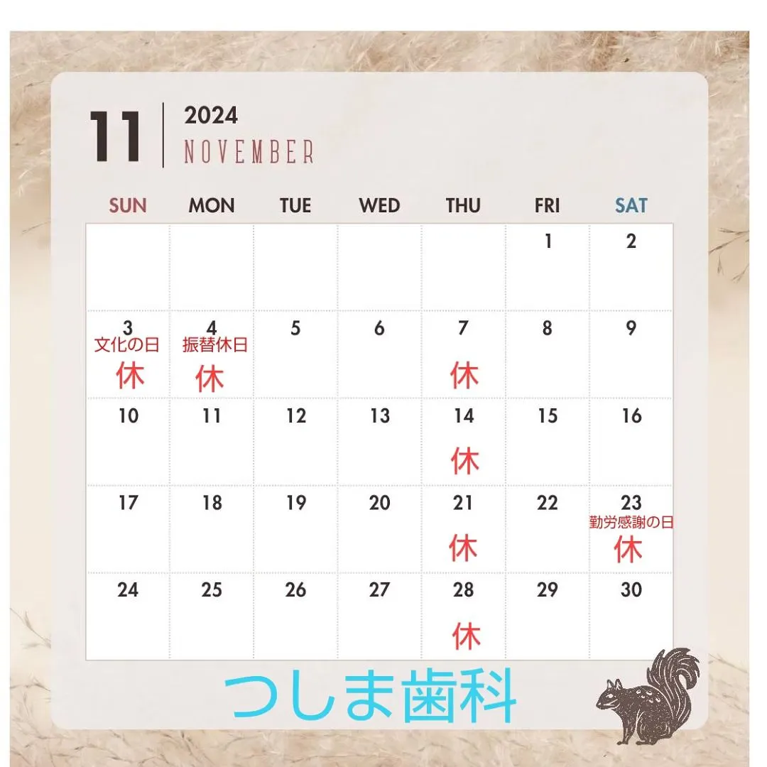 11月カレンダー📅